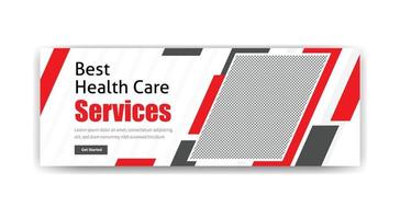 medical health care social media banner template design vector