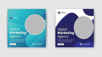 digital marketing social media post template design vector