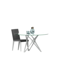 Isometric Table set front 3D render png