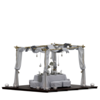 conjunto de mesa isométrica render 3d frontal png