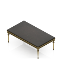 rendu 3d de la perspective de l'ensemble de table isométrique png