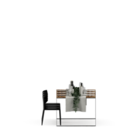 conjunto de mesa isométrica render 3d frontal png