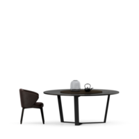 conjunto de mesa isométrica render 3d frontal png