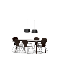 Isometric Table set front 3D render png