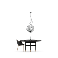 conjunto de mesa isométrica render 3d frontal png