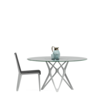 conjunto de mesa isométrica render 3d frontal png