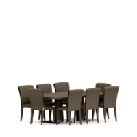 conjunto de mesa isométrica render 3d frontal png