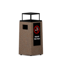 Isometric Trash Cans 3D Render png