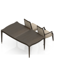 Isometric Table set Perspective 3D render png