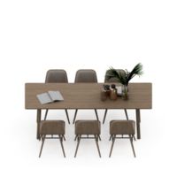 Isometric Table set Perspective 3D render png