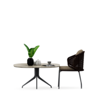 conjunto de mesa isométrica render 3d frontal png