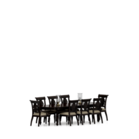 Isometric Table set front 3D render png