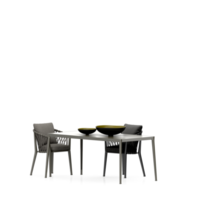 conjunto de mesa isométrica render 3d frontal png