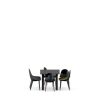 conjunto de mesa isométrica render 3d frontal png