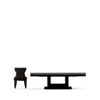 conjunto de mesa isométrica render 3d frontal png