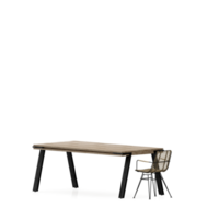 Isometric Table set front 3D render png