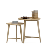 conjunto de mesa isométrica render 3d frontal png