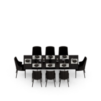 conjunto de mesa isométrica perspectiva 3d render png