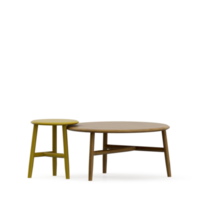 conjunto de mesa isométrica render 3d frontal png