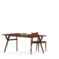 Isometric Table set front 3D render png