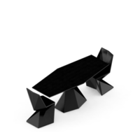 Isometric Table set Perspective 3D render png