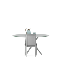 conjunto de mesa isométrica render 3d frontal png