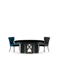 conjunto de mesa isométrica render 3d frontal png