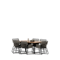 conjunto de mesa isométrica render 3d frontal png