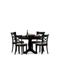 conjunto de mesa isométrica render 3d frontal png