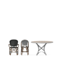 conjunto de mesa isométrica render 3d frontal png