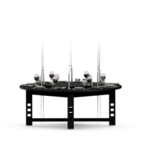 conjunto de mesa isométrica render 3d frontal png