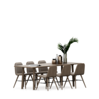 conjunto de mesa isométrica render 3d frontal png