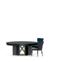 conjunto de mesa isométrica render 3d frontal png