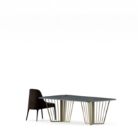 Isometric Table set front 3D render png