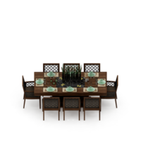 conjunto de mesa isométrica perspectiva 3d render png