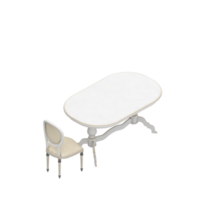 conjunto de mesa isométrica perspectiva 3d render png