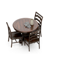 Isometric Table set Perspective 3D render png