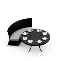 Isometric Table set Perspective 3D render png