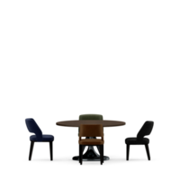 conjunto de mesa isométrica render 3d frontal png