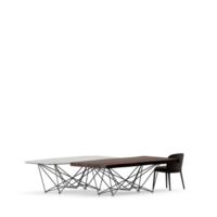 Isometric Table set front 3D render png