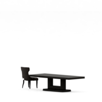 conjunto de mesa isométrica render 3d frontal png