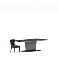 Isometric Table set front 3D render png