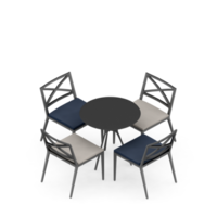 conjunto de mesa isométrica perspectiva 3d render png