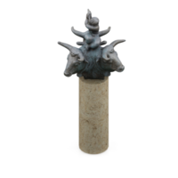 renderizado aislado 3d de estatua isométrica png