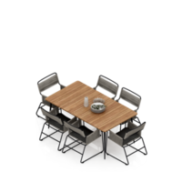 isometrico tavolo impostato prospettiva 3d rendere png