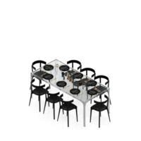 Isometric Table set Perspective 3D render png