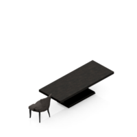 Isometric Table set Perspective 3D render png