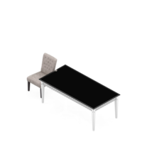 Isometric Table set Perspective 3D render png