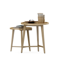 conjunto de mesa isométrica render 3d frontal png