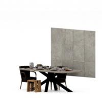 conjunto de mesa isométrica render 3d frontal png